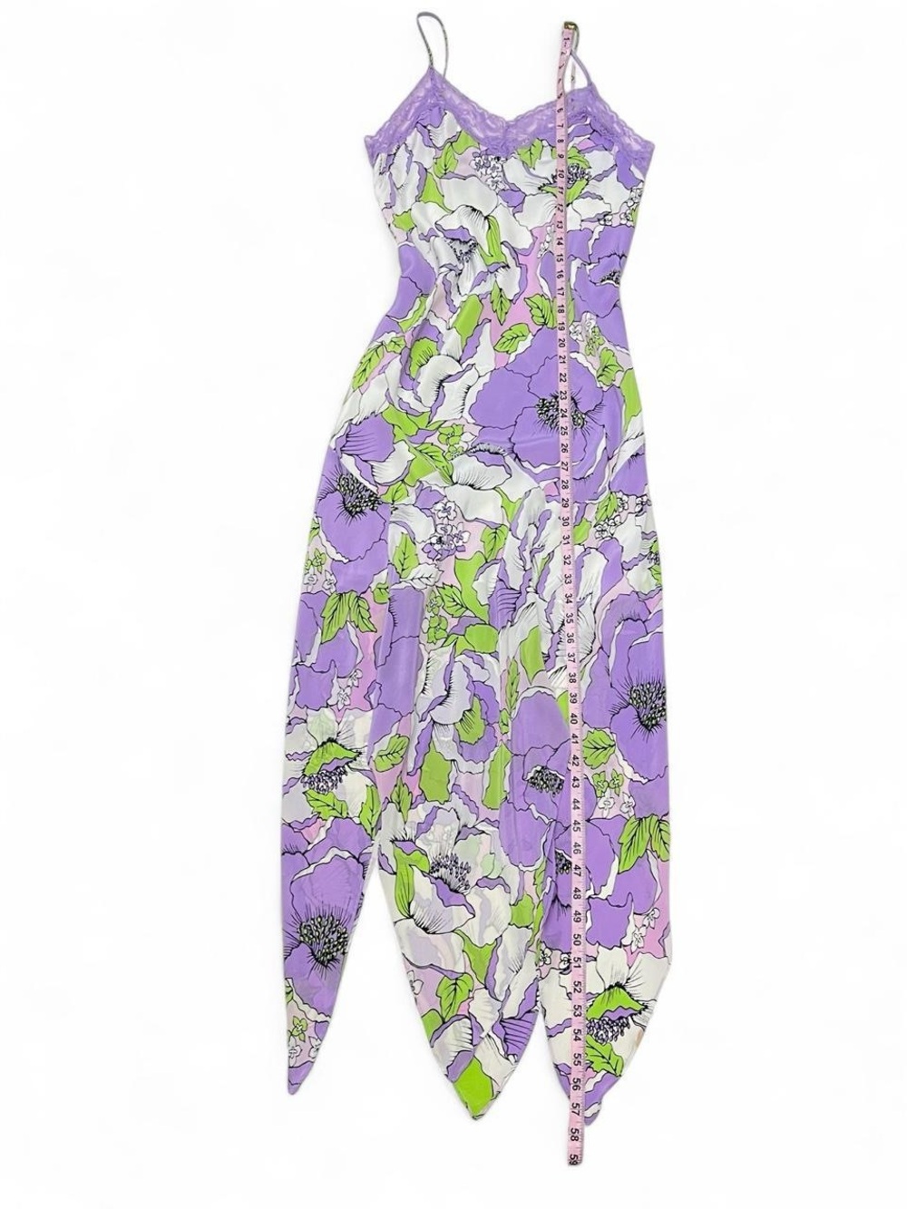 Willi Smith Lavender and Lime Floral Slip Dress - Picture 8 of 8